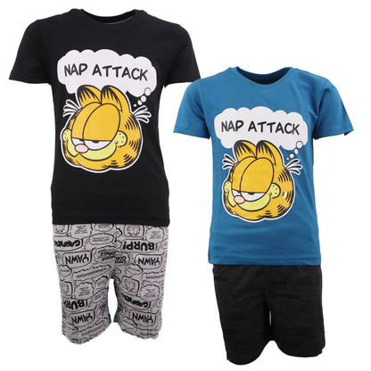 Garfield Kinder Jungen Schlafanzug Pyjama - WS-Trend.de der Kater Jugend kurzarm 134 bis 164