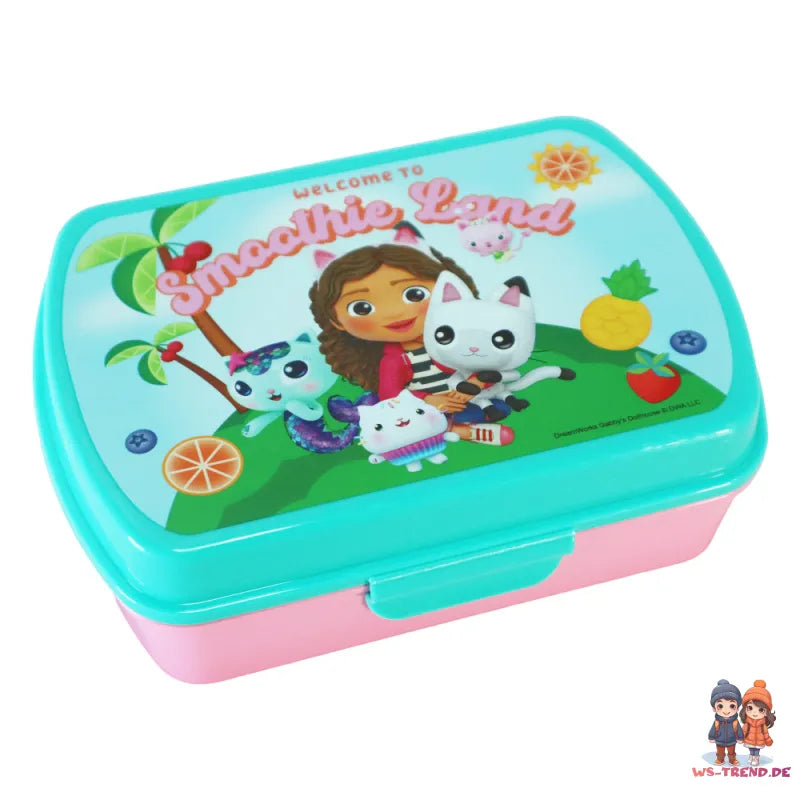 Gabbys Dollhouse Kinder Mädchen 2 tlg Lunch Set Brotdose Trinkflasche 350 ml - WS-Trend.de