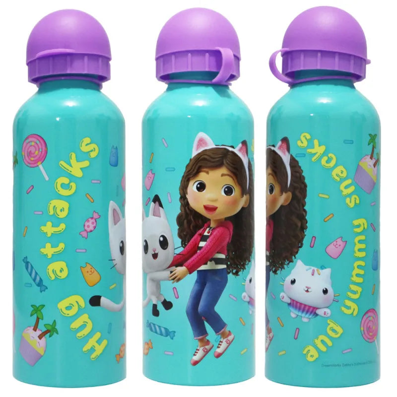 Gabbys Dollhouse Kinder Mädchen ALU Wasserflasche Trinkflasche Flasche 500 ml - WS-Trend.de