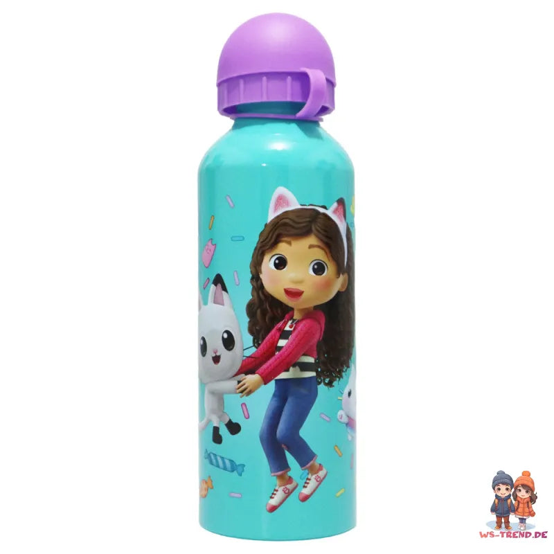Gabbys Dollhouse Kinder Mädchen ALU Wasserflasche Trinkflasche Flasche 500 ml - WS-Trend.de