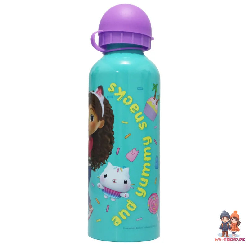 Gabbys Dollhouse Kinder Mädchen ALU Wasserflasche Trinkflasche Flasche 500 ml - WS-Trend.de