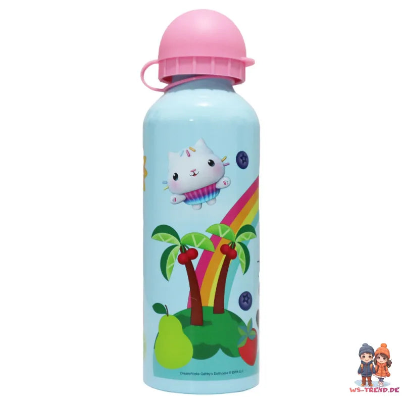 Gabbys Dollhouse Kinder Mädchen ALU Wasserflasche Trinkflasche Flasche 500 ml - WS-Trend.de