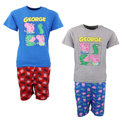 Peppa Pig George Kinder Jungen Pyjama - WS-Trend.de Wutz Schlafanzug 104-134 Shirt Shorts