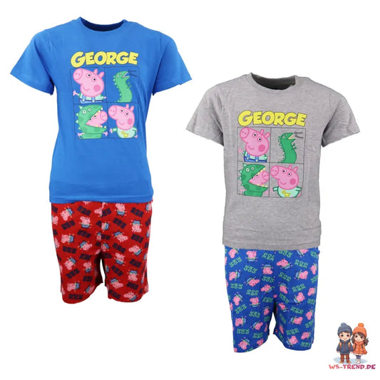 Peppa Pig George Kinder Jungen Pyjama - WS-Trend.de Wutz Schlafanzug 104-134 Shirt Shorts