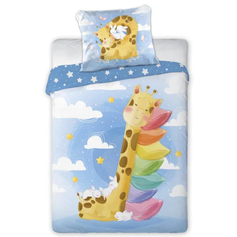 Giraffe Baby Bettwäsche 2tlg Set 100x135 40x60 cm 100% Baumwolle - WS-Trend.de