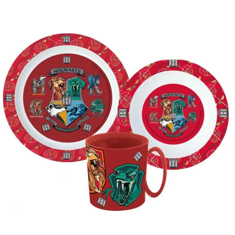 Harry Potter Hogwarts Kinder Geschirr-Set 3 teilig Becher Teller Schüssel - WS-Trend.de