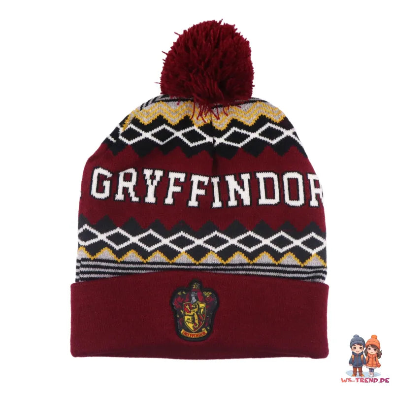 Harry Potter Gryffindor Kinder Jugend Winter Set - WS-Trend.de Mütze plus Snood Schaal 54 56