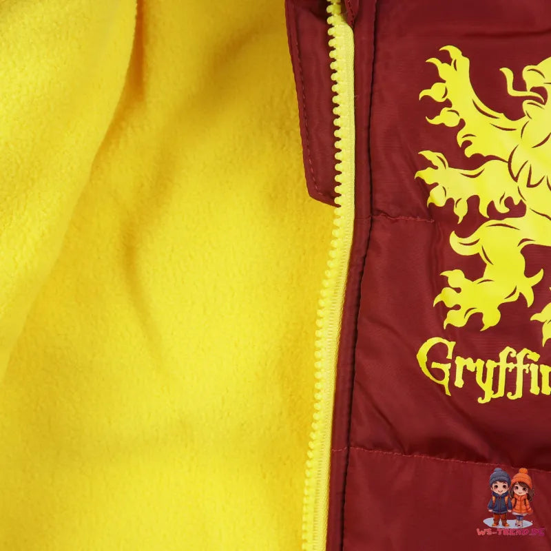 Harry Potter Gryffindor Kinder Winterjacke mit Kapuze - WS-Trend.de Herbst Jacke Jungen 104 - 140
