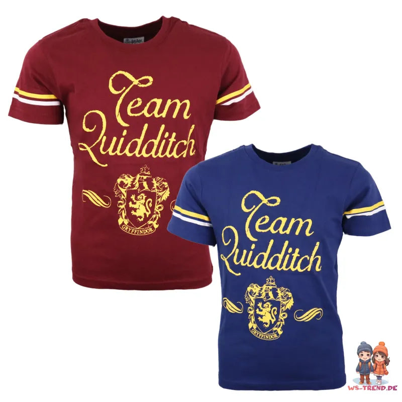 Harry Potter Team Quidditch Jugend T-Shirt - WS-Trend.de Kinder Shirt Farbwahl 134-164 Baumwolle