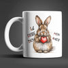 Hase Bunny Ich Liebe Dich Valentinstag Kaffeetasse Teetasse Tasse Geschenkidee