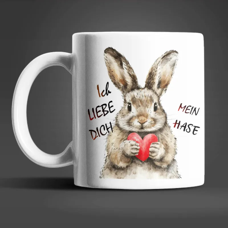 Hase Bunny Ich Liebe Dich Valentinstag Kaffeetasse Teetasse Tasse Geschenkidee - WS-Trend.de