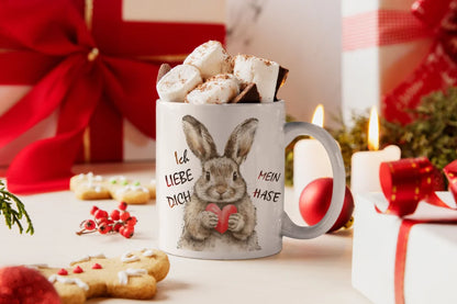 Hase Bunny Ich Liebe Dich Valentinstag Kaffeetasse Teetasse Tasse Geschenkidee - WS-Trend.de
