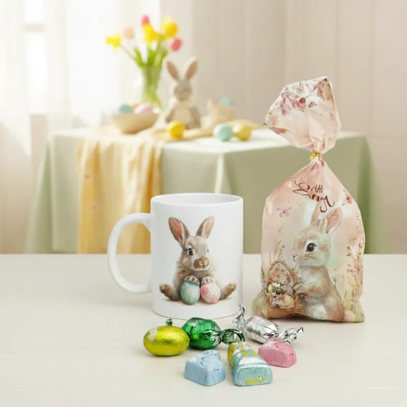 Ostern Schokotüte plus Kaffeetasse Teetasse Tasse Geschenkidee 325 ml - WS-Trend.de