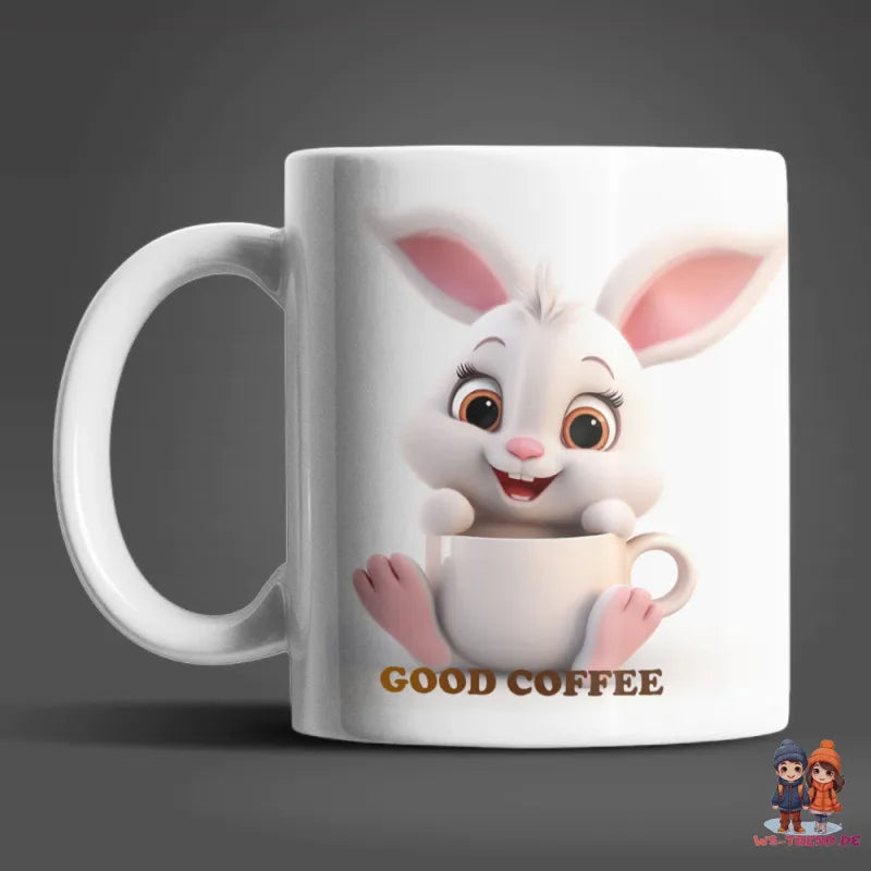 Hase Bad or Good Coffee Kaffeetasse Teetasse Tasse Geschenkidee Geschenk - WS-Trend.de 330 ml