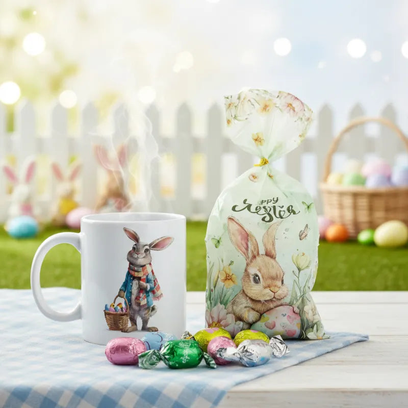 Ostern Schokotüte plus Kaffeetasse Teetasse Tasse Geschenkidee 325 ml - WS-Trend.de