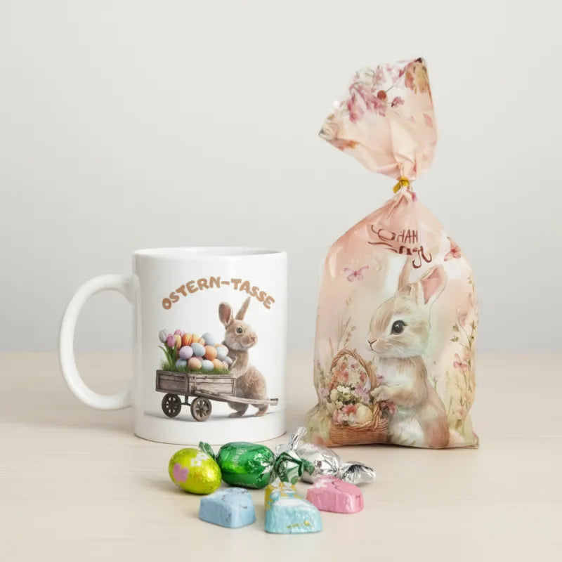 Ostern Schokotüte plus Kaffeetasse Teetasse Tasse Geschenkidee 325 ml - WS-Trend.de