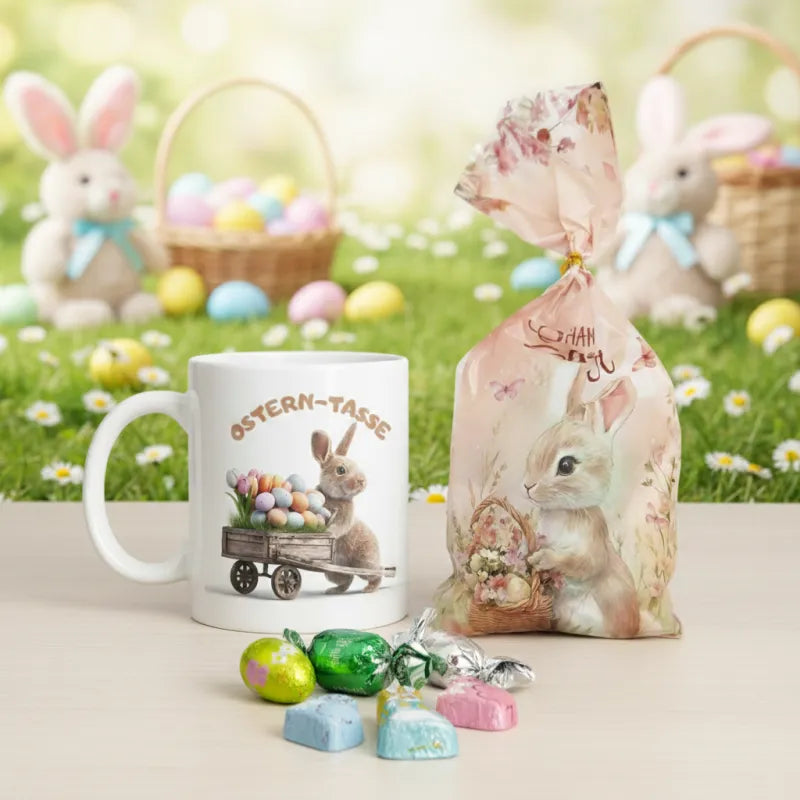 Ostern Schokotüte plus Kaffeetasse Teetasse Tasse Geschenkidee 325 ml - WS-Trend.de