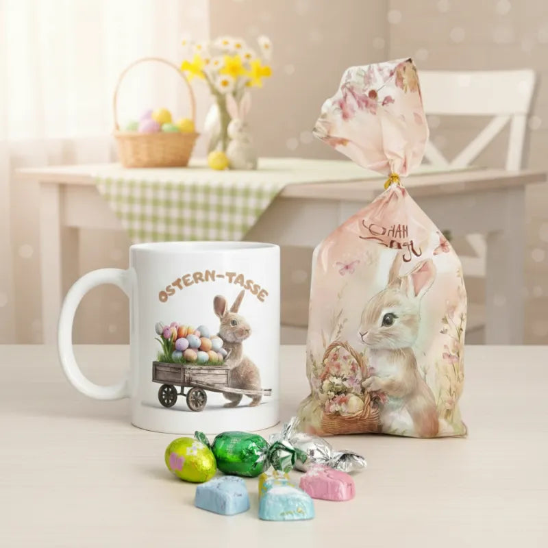Ostern Schokotüte plus Kaffeetasse Teetasse Tasse Geschenkidee 325 ml - WS-Trend.de