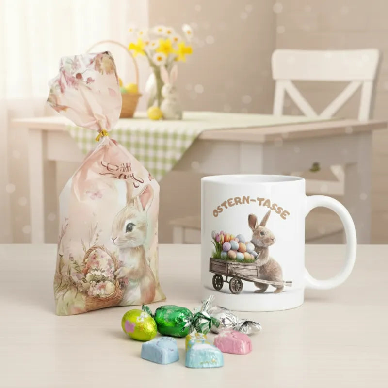 Ostern Schokotüte plus Kaffeetasse Teetasse Tasse Geschenkidee 325 ml - WS-Trend.de