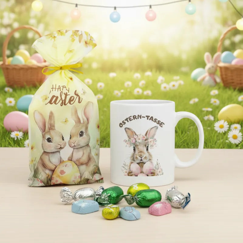 Ostern Schokotüte plus Kaffeetasse Teetasse Tasse Geschenkidee 325 ml - WS-Trend.de