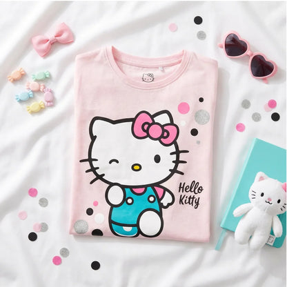 Hello Kitty Kinder Mädchen kurzarm T-Shirt Shirt - WS-Trend.de