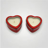 Handgemachte Liebe Herzen Sojawachs Kerze – duftfrei 2-er Set