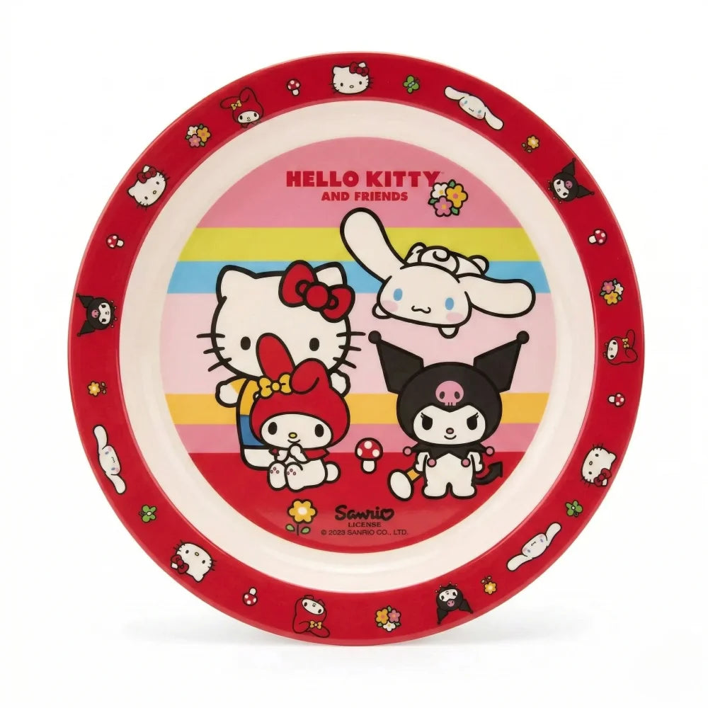 Hello Kitty Friends Kinder Geschirr-Set 3 teilig Becher (260 ml) Teller Schüssel - WS-Trend.de