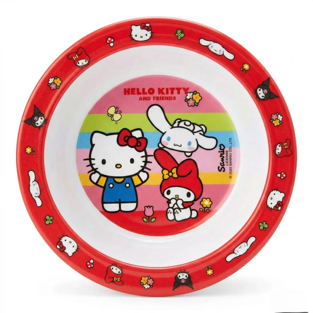 Hello Kitty Friends Kinder Geschirr-Set 3 teilig Becher (260 ml) Teller Schüssel - WS-Trend.de