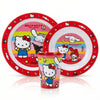 Hello Kitty Friends Kinder Geschirr-Set 3 teilig Becher (260 ml) Teller Schüssel