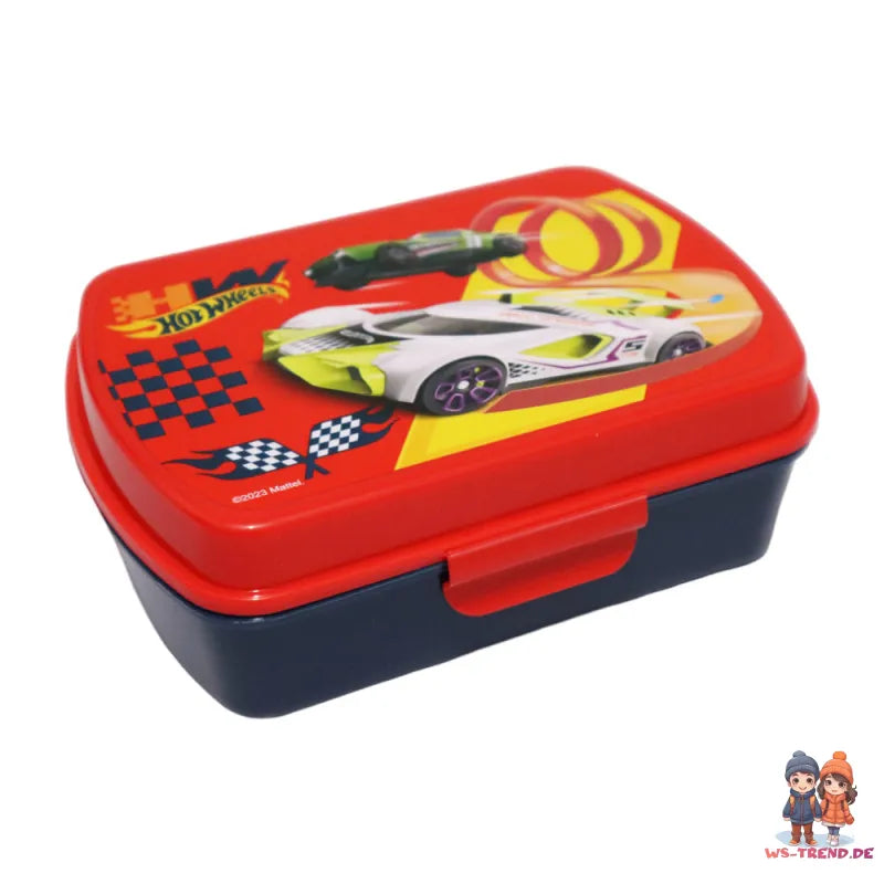 Hot Wheels Racing 2 tlg Lunch Set Brotdose Alu Trinkflasche 500 ml Geschenk - WS-Trend.de