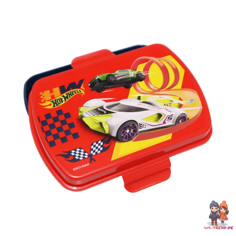 Hot Wheels Racing 2 tlg Lunch Set Brotdose Alu Trinkflasche 500 ml Geschenk - WS-Trend.de