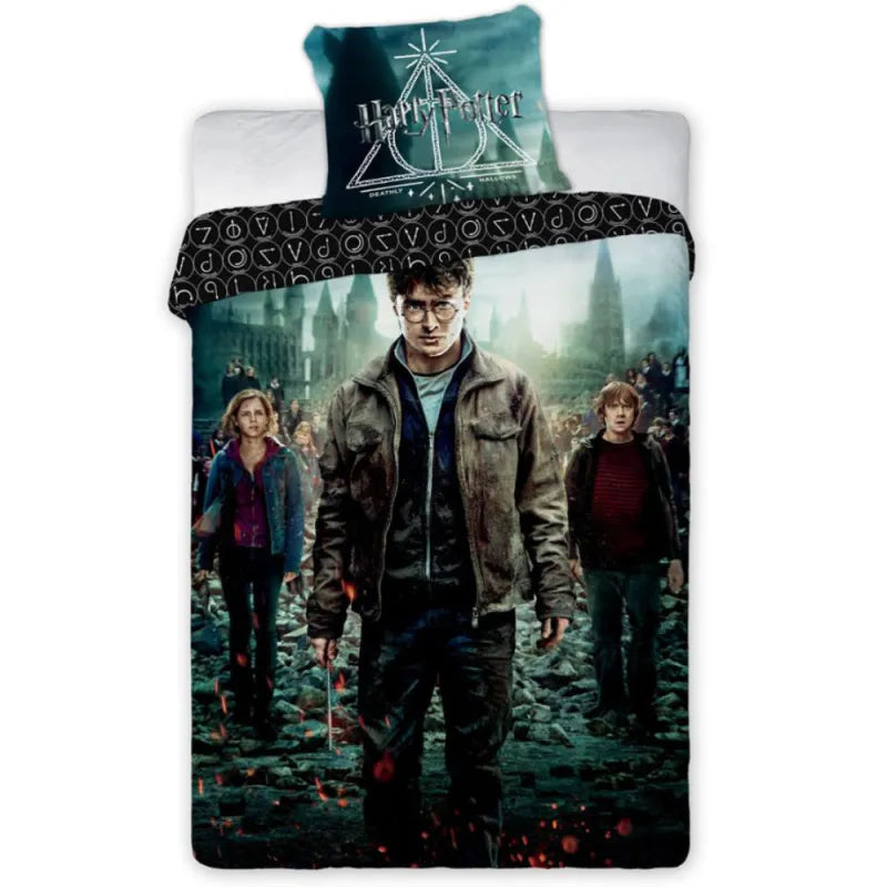 Harry Potter Film Bettwäsche 2tlg Set 135x200 80x80 cm 100% Baumwolle - WS-Trend.de