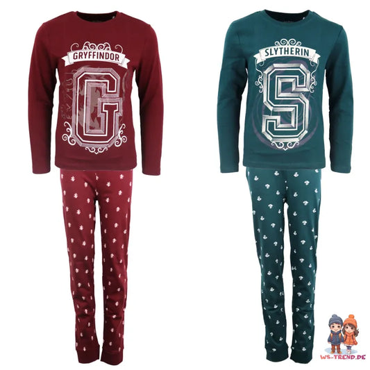Harry Potter Gryffindor Slytherin Jungen Schlafanzug Pyjama - WS-Trend.de 104-134 Baumwolle