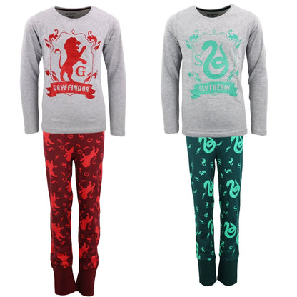 Harry Potter Gryffindor Slytherin Mädchen Schlafanzug Pyjama - WS-Trend.de 134-164 Baumwolle