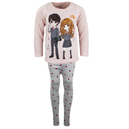 Harry Potter Hermine Mädchen Schlafanzug Pyjama lang - WS-Trend.de 104-134 Baumwolle