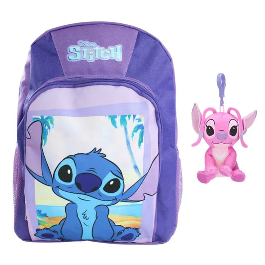 Disney Lilo und Stitch Mädchen Rucksack Schultasche Angel Plüschfigur 40x30x15 - WS-Trend.de