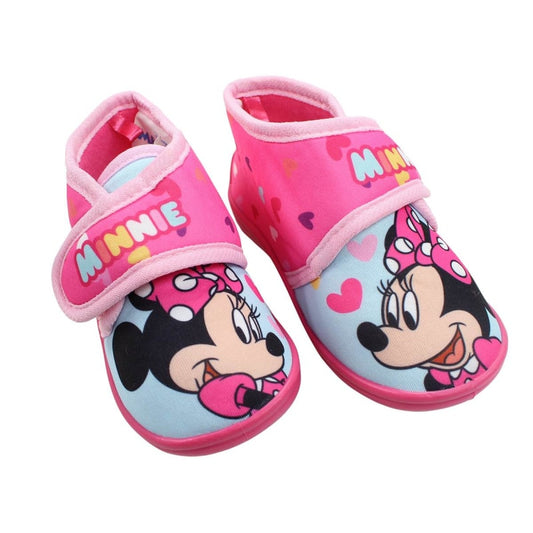 Disney Minnie Maus Kinder Hausschuhe Kitaschuhe Schlüpfschuhe mit Klett - WS-Trend.de 24-30