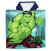 Marvel Avengers Hulk Iron Man Kinder Mikrofaser Poncho Badeponcho mit Kapuze