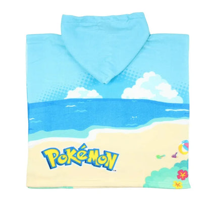 Pokemon Pikachu Anton Kinder Mikrofaser Poncho Badeponcho - WS-Trend.de 50x100