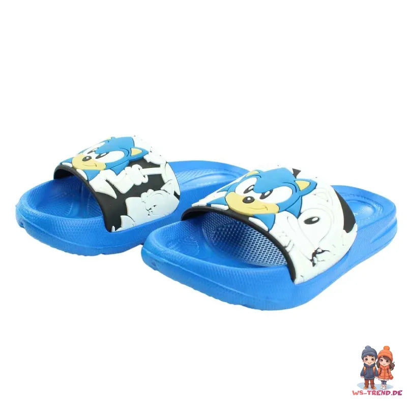 Sonic The Hedgehog 3D Optik Kinder Sandalen Badeschuhe - WS-Trend.de Latschen 25 - 34