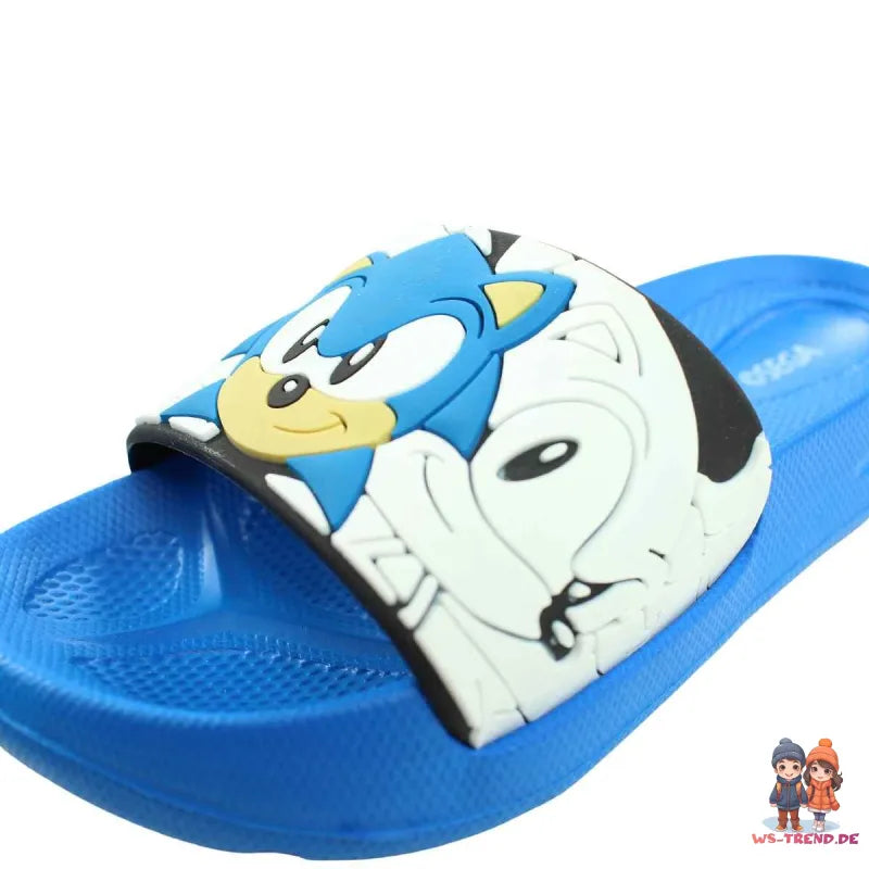 Sonic The Hedgehog 3D Optik Kinder Sandalen Badeschuhe - WS-Trend.de Latschen 25 - 34