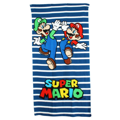 Super Mario Luigi Kinder Mikrofaser Strandtuch Badetuch XL 70x140 cm - WS-Trend.de