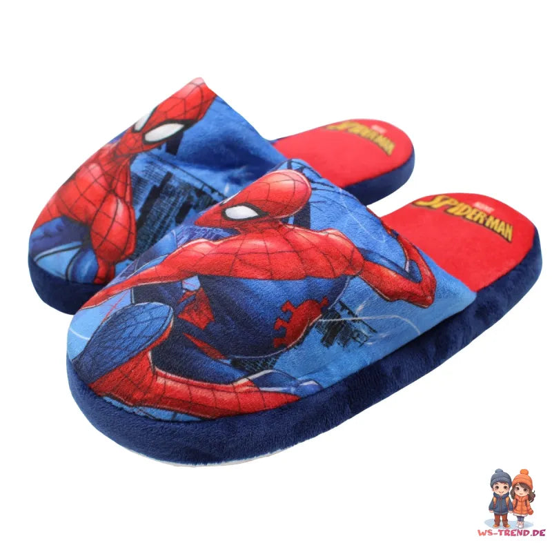 Marvel Spiderman Kinder Jungen Hausschuhe Slipper Schlüpfschuhe Pantoffeln - WS-Trend.de 28 - 34