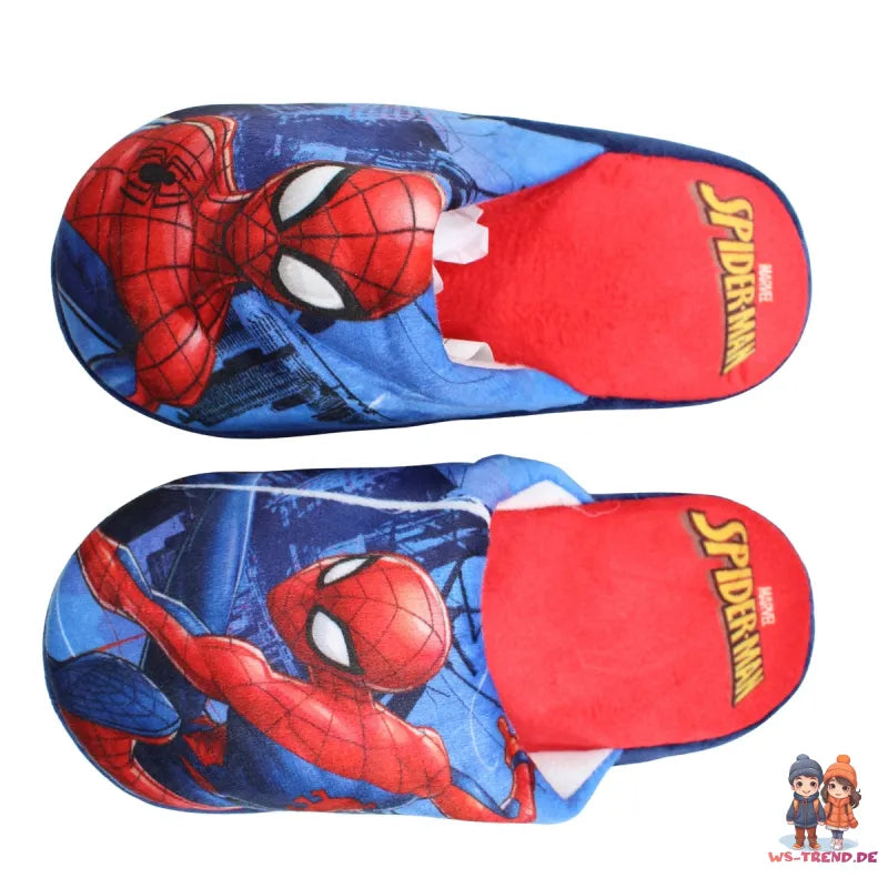 Marvel Spiderman Kinder Jungen Hausschuhe Slipper Schlüpfschuhe Pantoffeln - WS-Trend.de 28 - 34