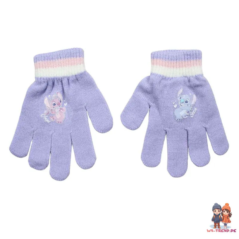Disney Stitch und Angel Kinder Wintermütze plus Handschuhe Snood - WS-Trend.de