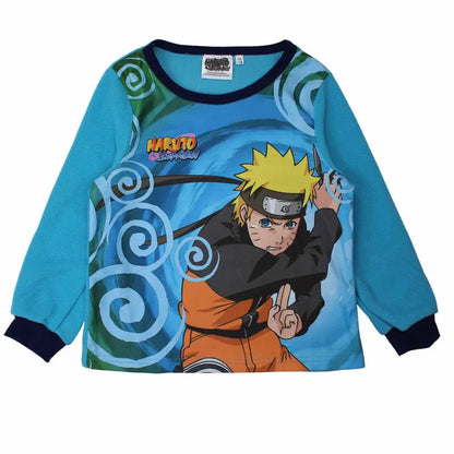 Anime Naruto Shippuden Fleece Jungen Langarm Schlafanzug Pyjama - WS-Trend.de 116-152