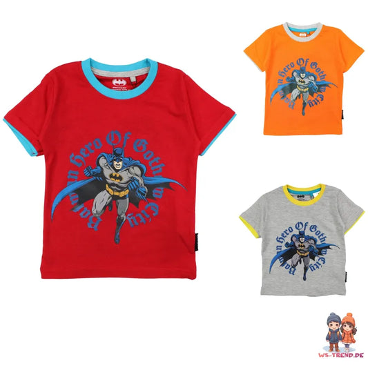 DC Comics Batman Kinder Jungen T-Shirt Kurzarm Shirt - WS-Trend.de 98 - 152 Baumwolle