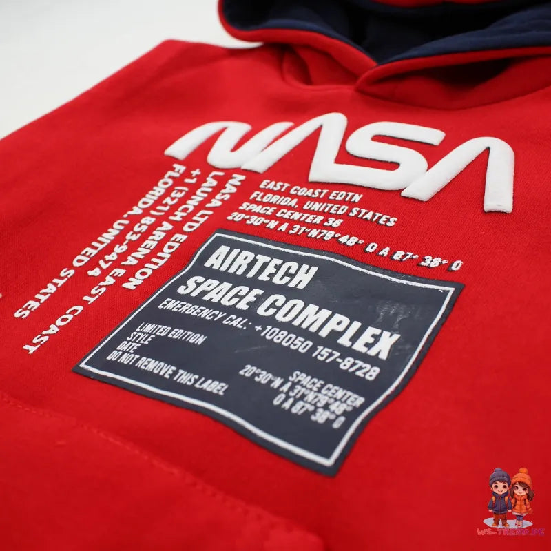 NASA Space Center Kinder Jugend Jungen Kapuzen Hoodie Pullover - WS-Trend.de Sweater 104-164