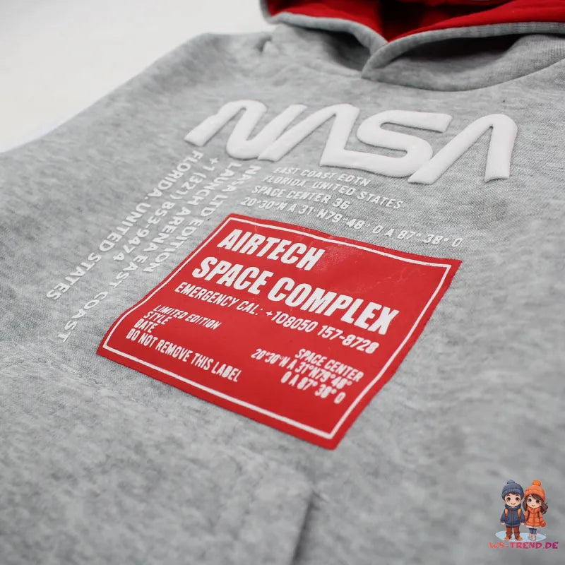 NASA Space Center Kinder Jugend Jungen Kapuzen Hoodie Pullover - WS-Trend.de Sweater 104-164