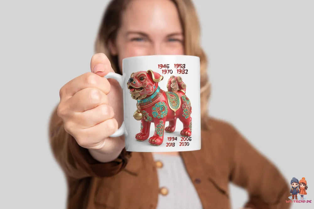 Hund Chinesisches Jahres Sternzeichen Tasse Kaffeetasse Teetasse Geschenkidee - WS-Trend.de